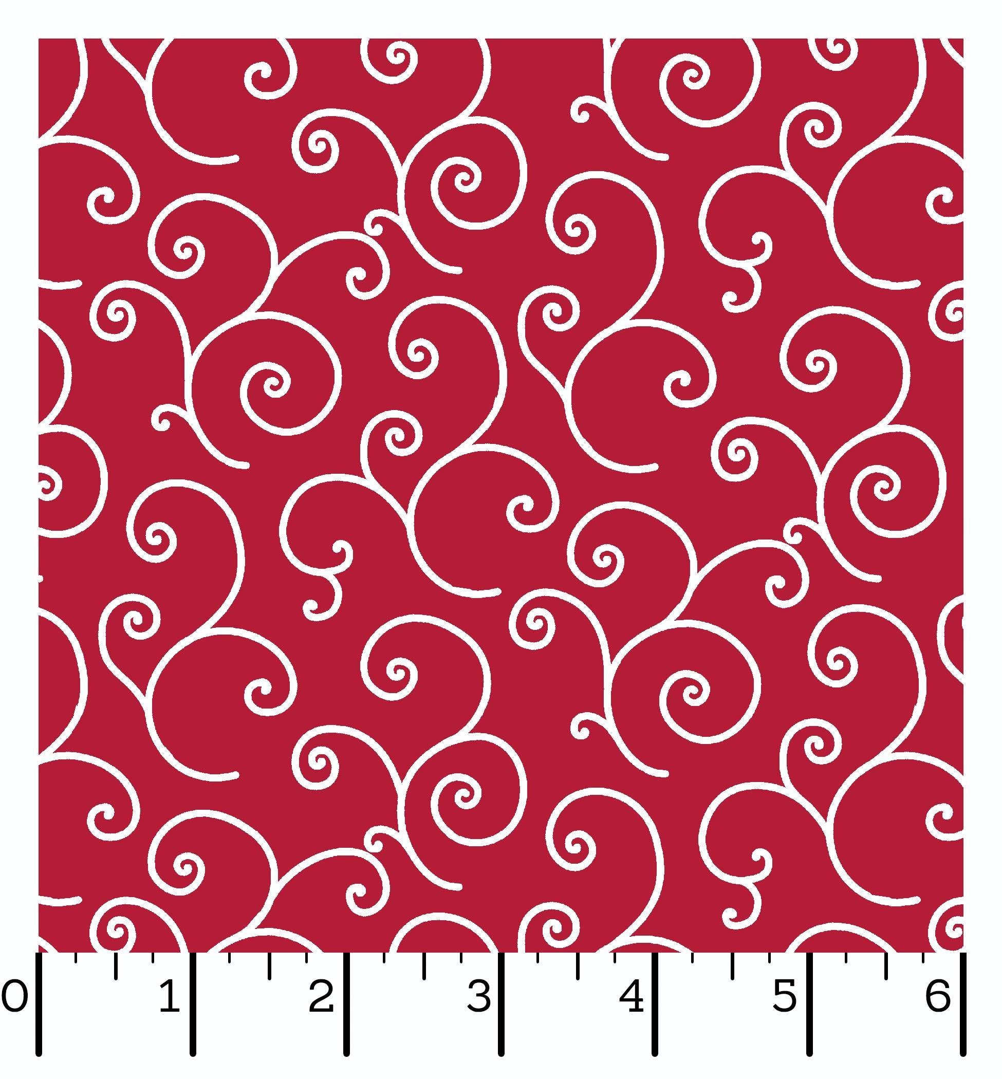Kimberbell Quilt Backs | 108" Wide Red Scroll by Kimberbell Designs for Maywood Studio | MASQB202-R
