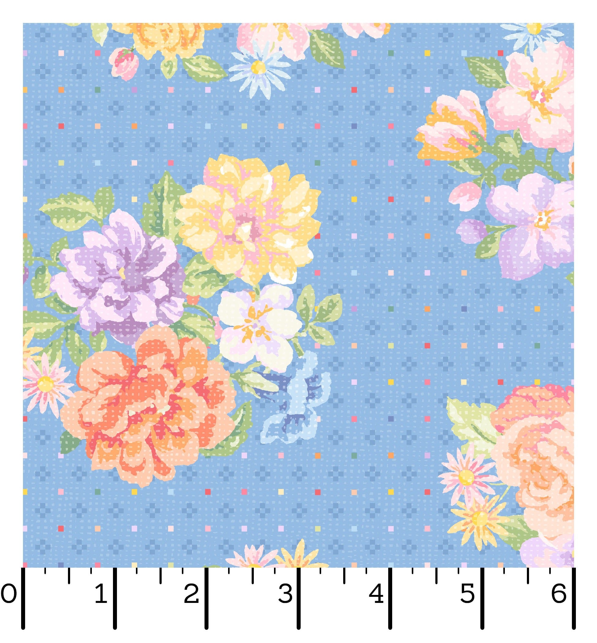Gathering Sun | Bouquet Blue Multi by Maywood Studio | MAS11191-BZ