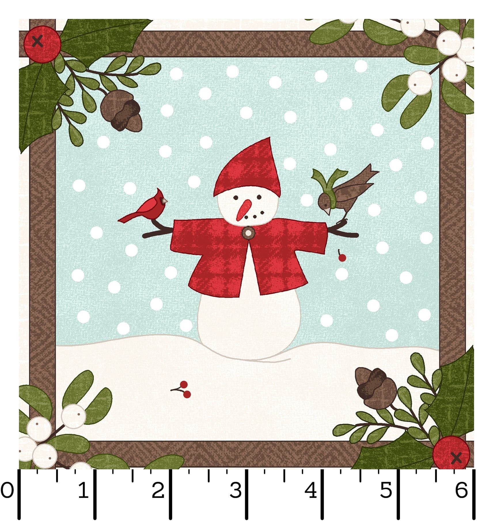 Snowtop Mountain Flannel | Frames - Cream by Bonnie Sullivan for Maywood Studio | MASF11161-E | 100% Cotton Flannel