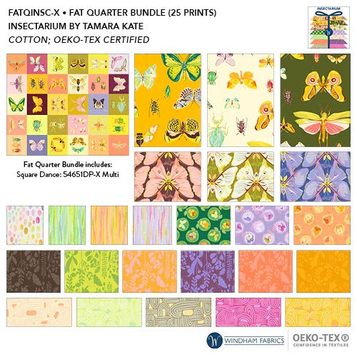Insectarium | Fat Quarter Bundle by Tamara Kate for Windham Fabrics | 25 pcs