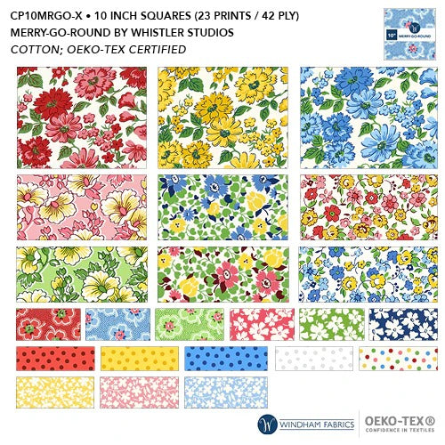Merry Go Round | 10" Square Pack by Whistler Studios for Windham | 42 pcs