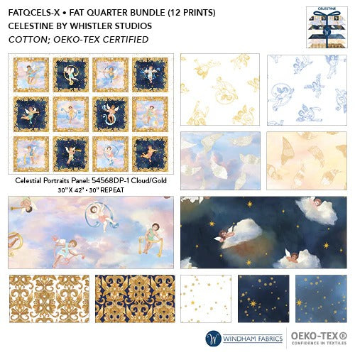 Celestine | Fat Quarter Bundle by Whistler Studios for Windham Fabrics | 12 pcs