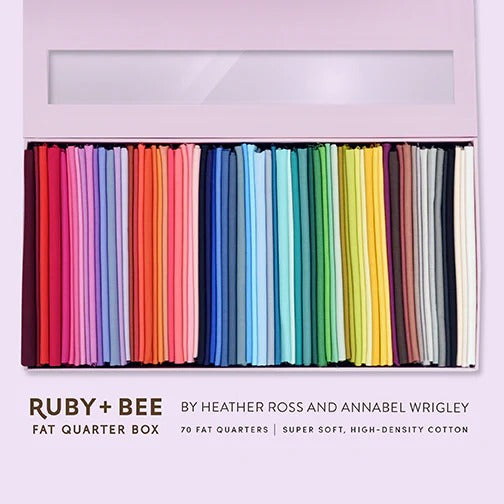 Ruby + Bee Solids | Fat Quarter Box - Full Collection from Windham Fabrics | 70 pcs
