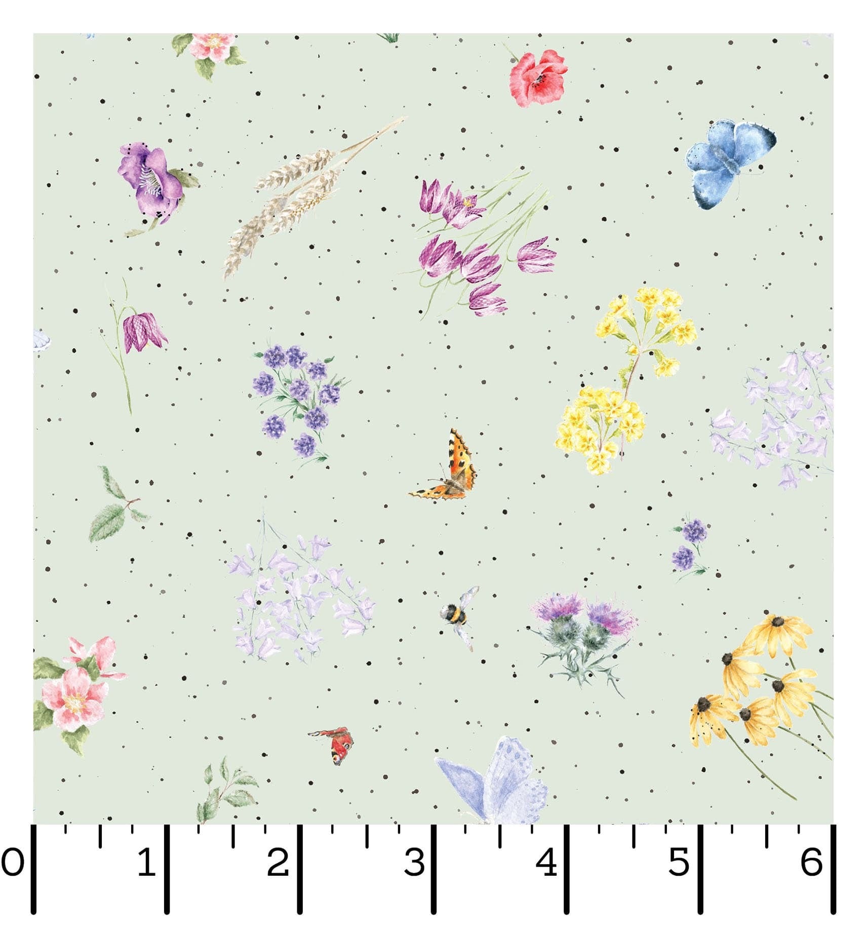 Together is Better | Flowers & Butterflies - Pale Green by Hannah Dale for Maywood Studio | MAS11122-G