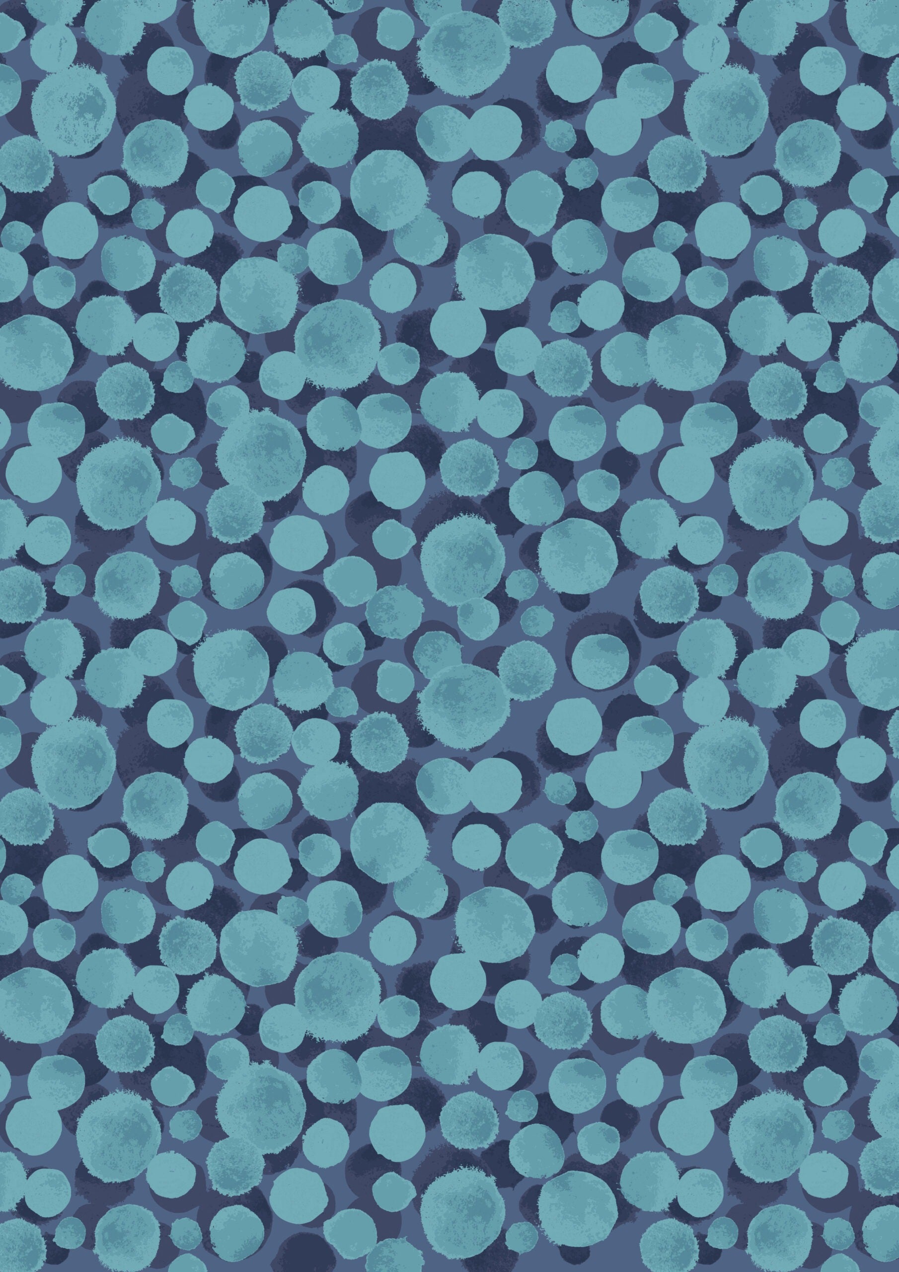 Bumbleberries - Multi Blue (BBS9) by Lewis & Irene - Cotton Blender