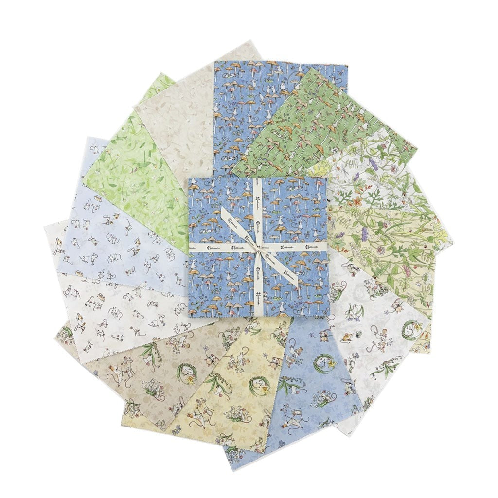 Mouseplay | 5" Charm Pack by Anita Jeram by Clothworks | 42 pcs