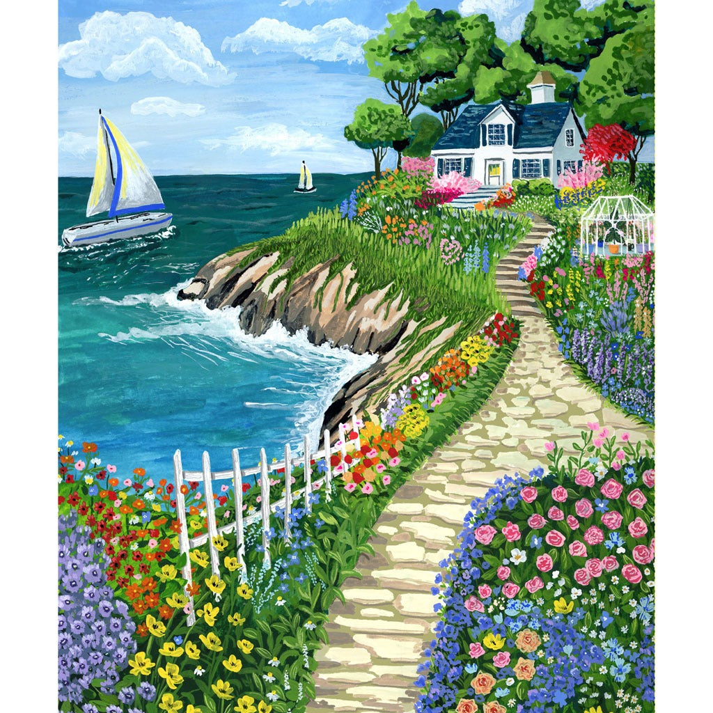 Cottage Dreams | Digital 36" Panel by Abby Jacobs for Clothworks | Y4540-55
