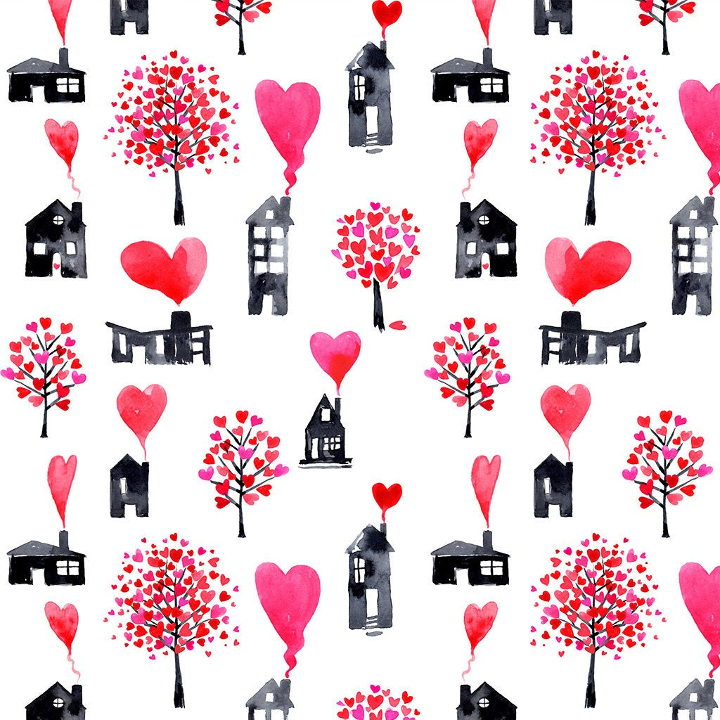 Love Matters | Houses - White by Claudia Bianchi for Clothworks | Y4629-1