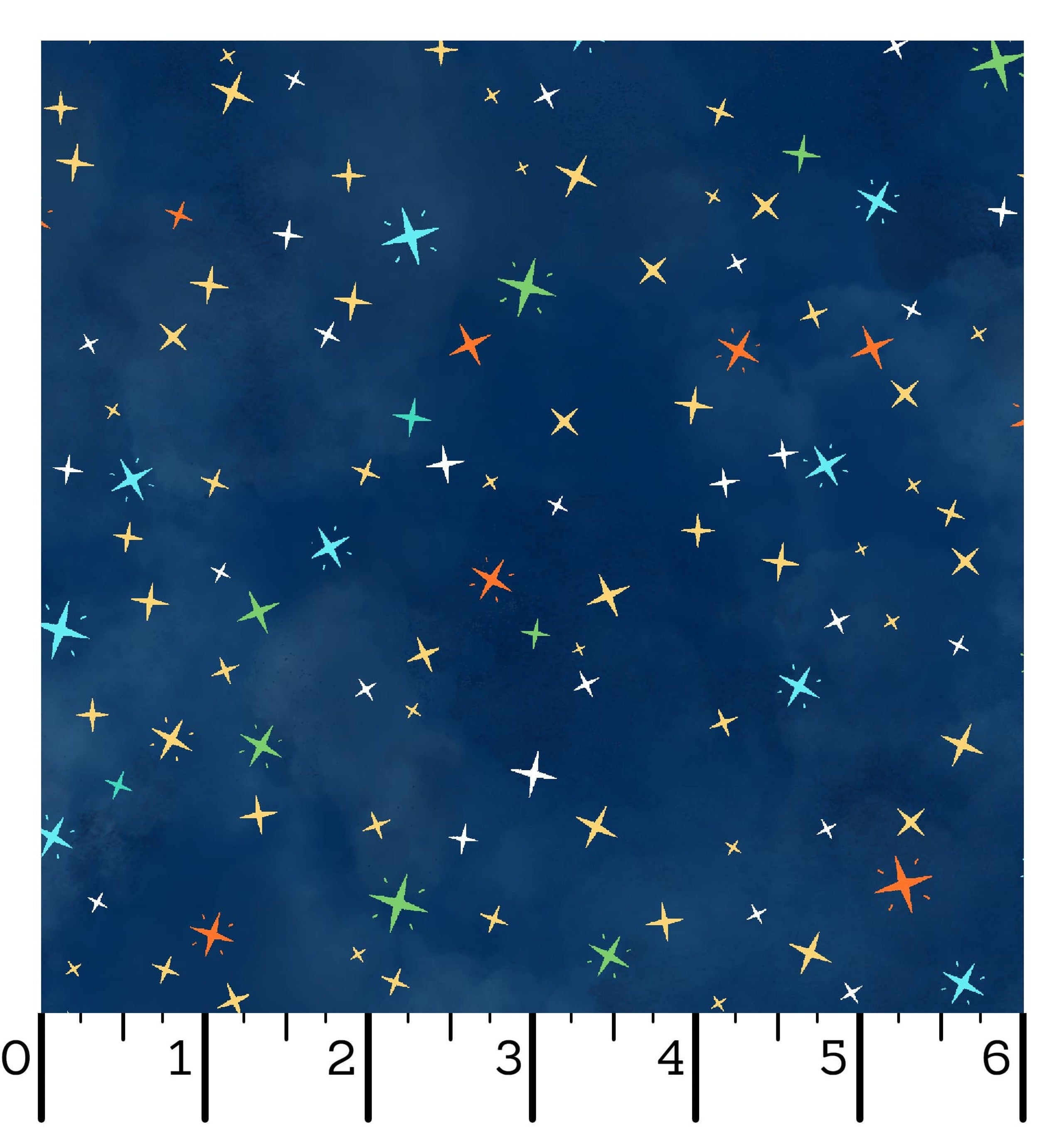 Space Monsters | Stars - Dark Navy/Multi by Maywood Studio | MAS10926-NZ