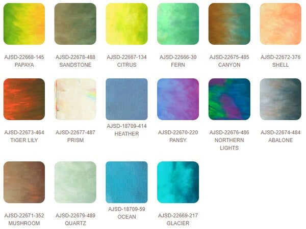SKY Ombré | Half Yard Bundle by Jennifer Sampou for Robert Kaufman | 16 pcs