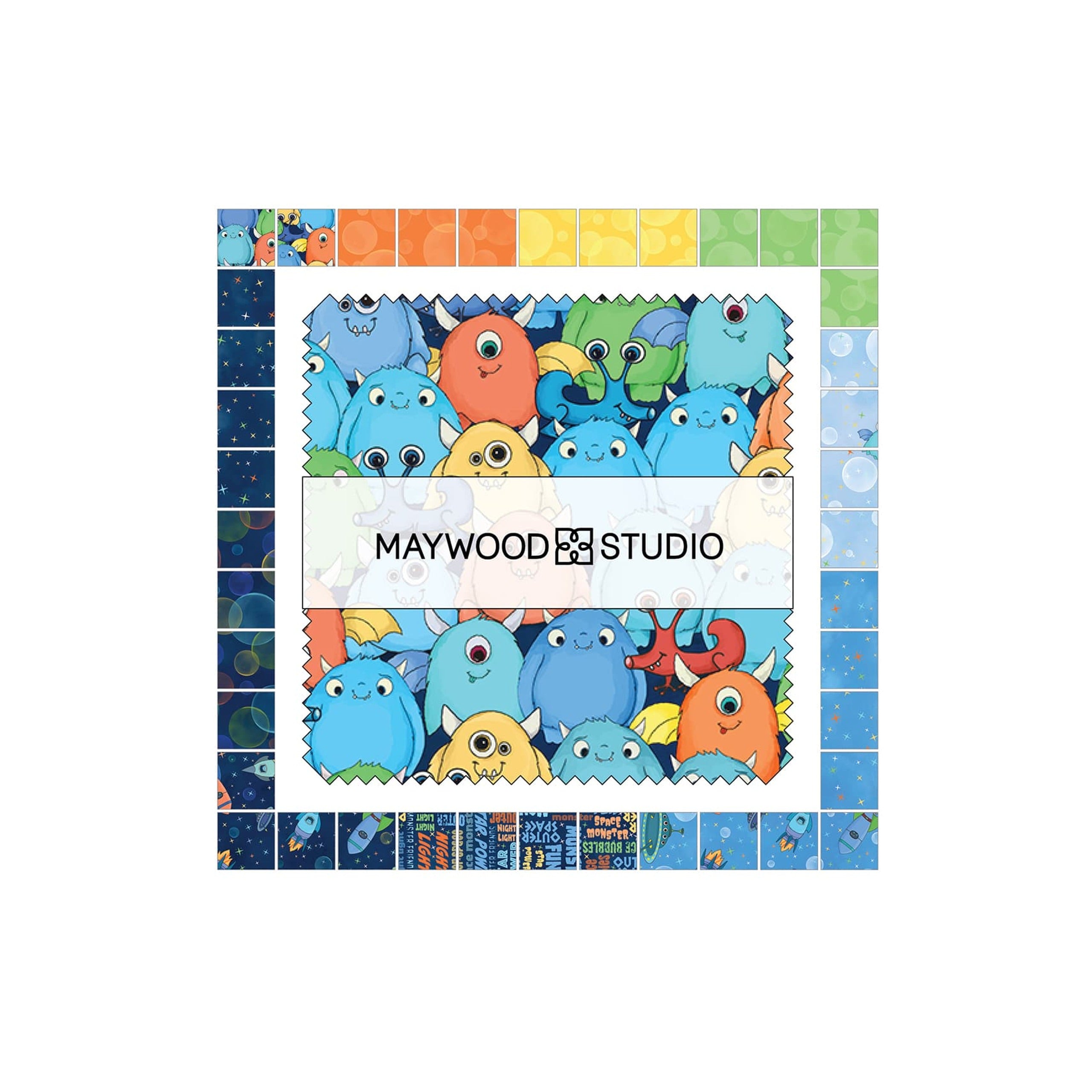 Space Monsters | 5" Charm Pack by Maywood Studio | 42 pcs