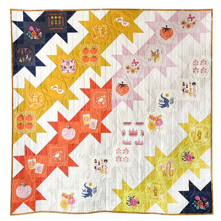 Twinkle Pop Quilt Pattern by Holly Clarke Design | 4 Sizes | Fat Quarter Friendly