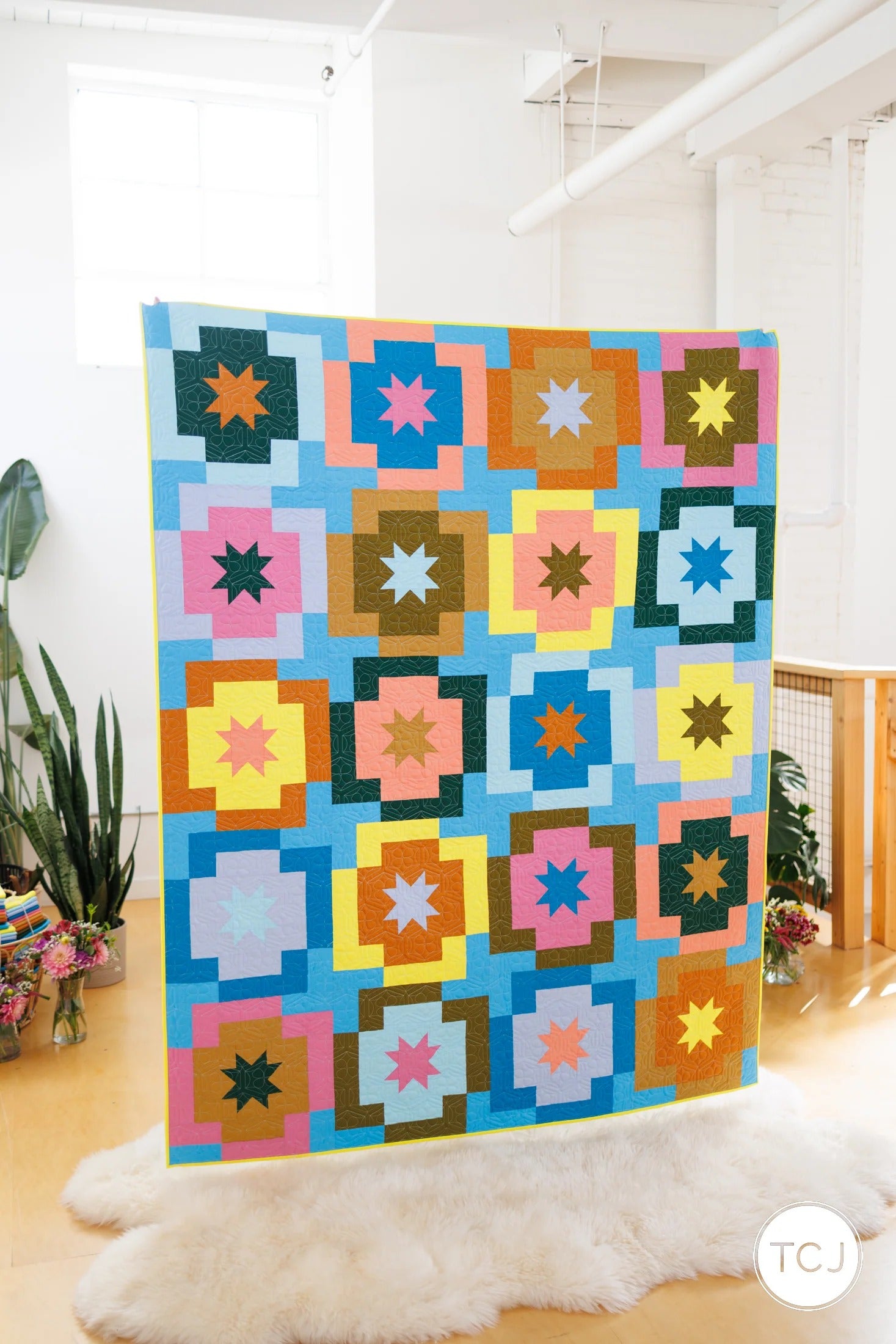 Meadow Star Quilt Pattern by Then Came June | 8 Size Options | Fat Quarter Friendly