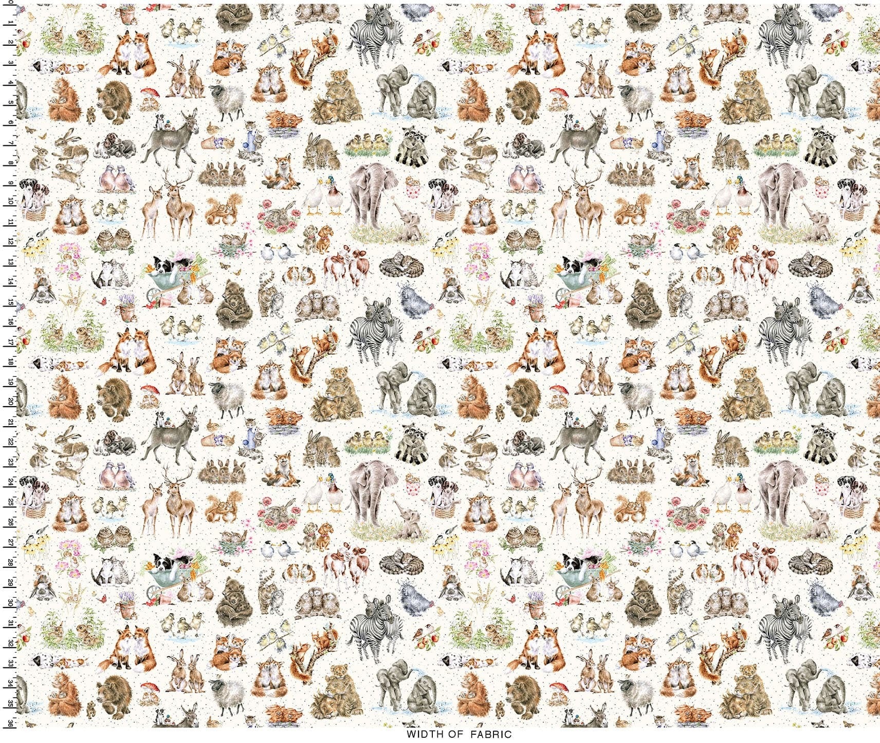 Together is Better | One-Way Packed Animals - Cream by Hannah Dale for Maywood Studio | MAS11120-E