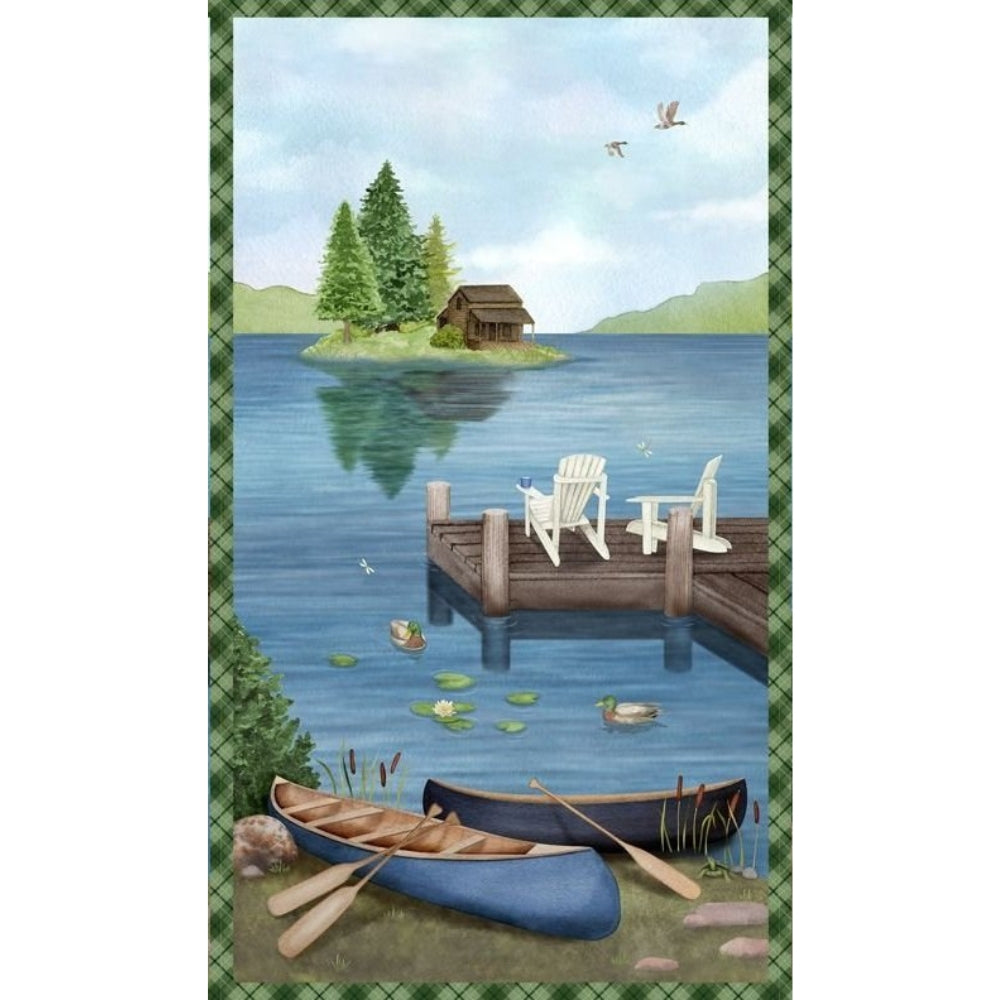 Lakefront | 24" Panel by Danielle Leone for Wilmington Prints | 27678-472