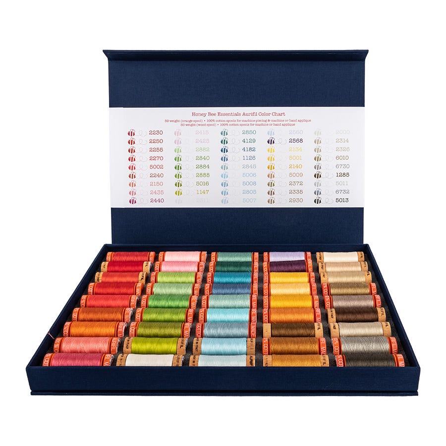 Honey Bee Essentials Limited Aurifil Thread Collection by Lori Holt - 45 spools