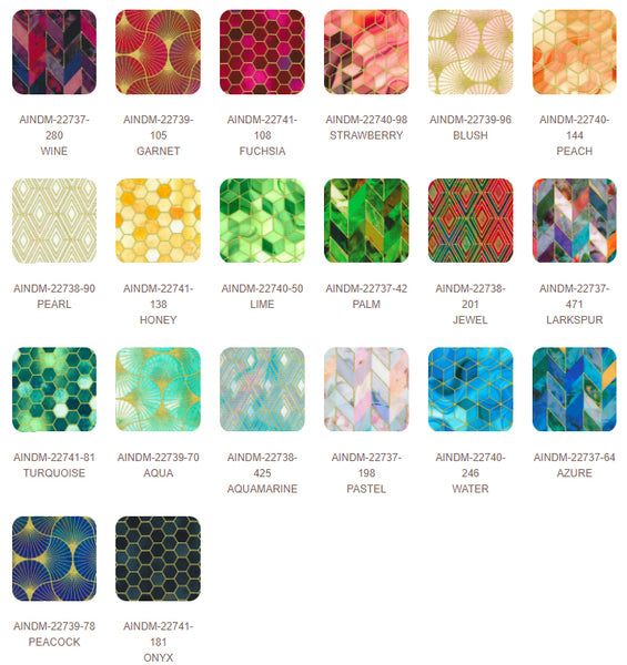 Golden Vibes | Fat Quarter Bundle with Gold Metallic by Lara Skinner for Robert Kaufman | 20 pcs