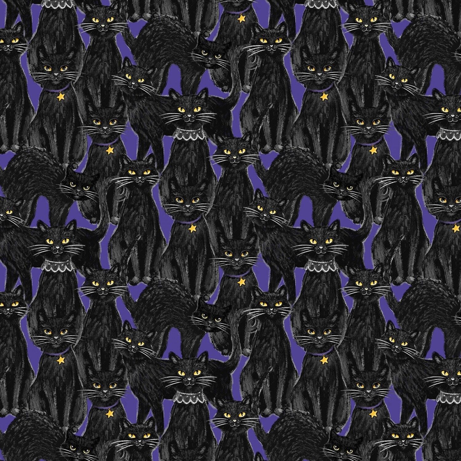 Meow-Gical Night | 5" Charm Pack | Michael Davis for Wilmington | 42pcs