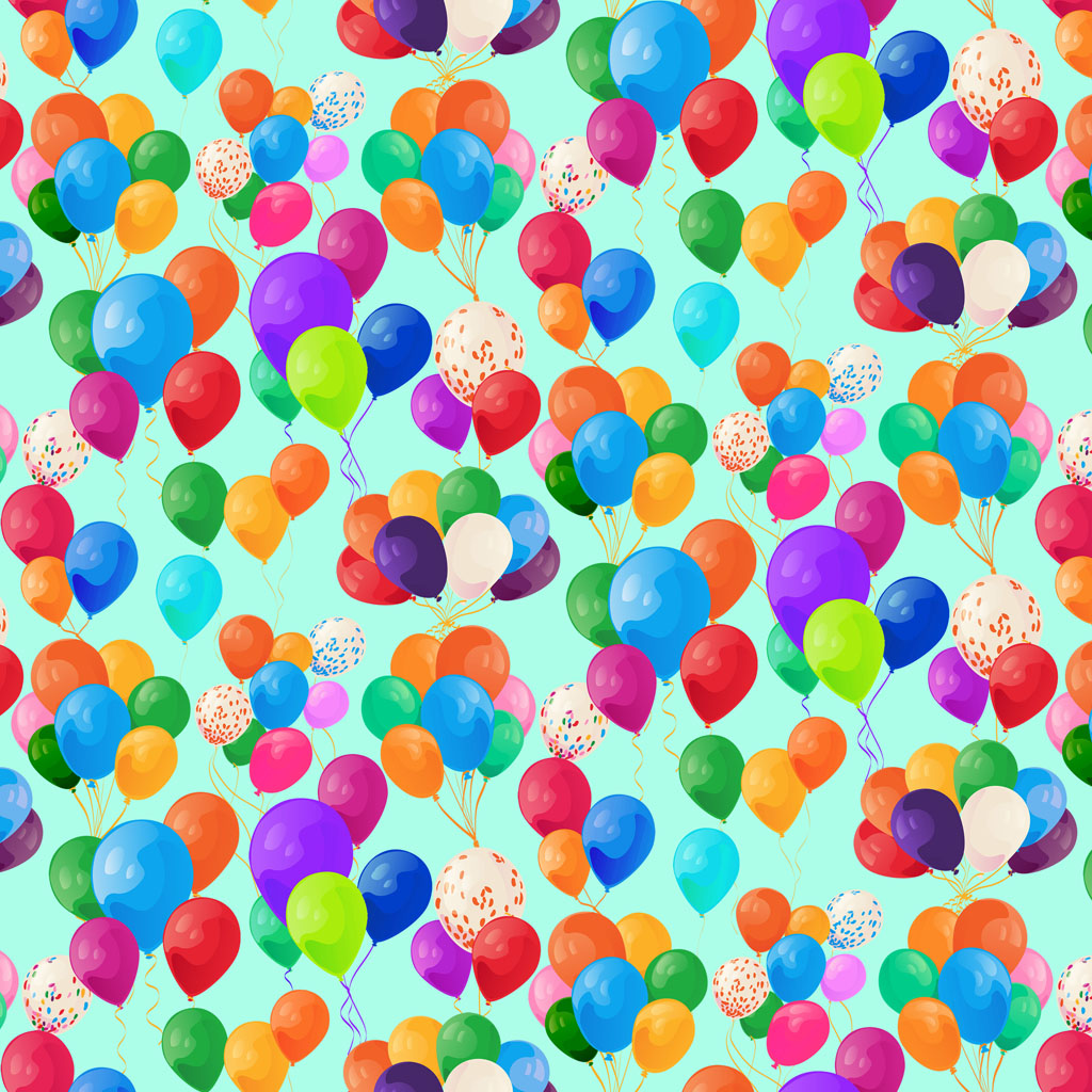 Celebrate! | Digital Balloons Aqua by Clothworks | Y4324-33