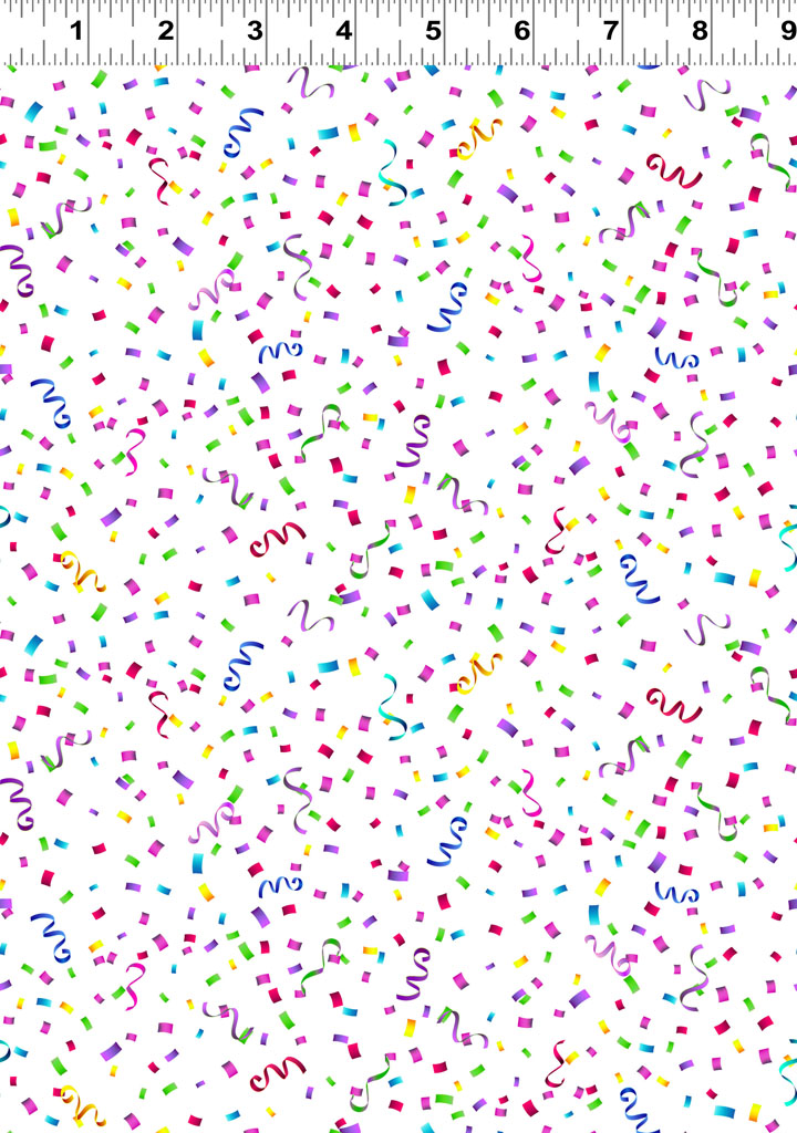 Celebrate! | Digital Confetti White by Clothworks | Y4328-1