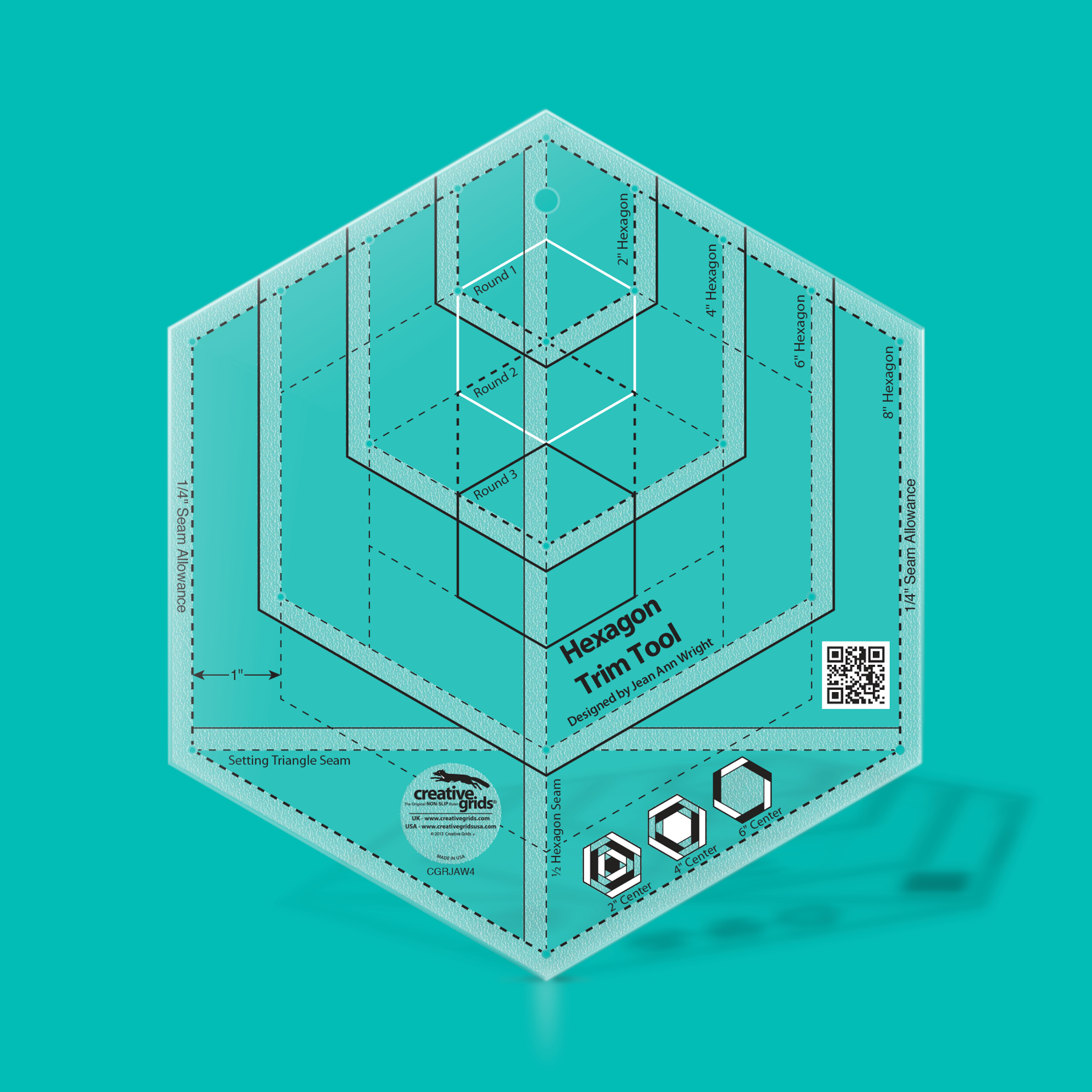 Creative Grids Non-Slip Hexagon Trim Tool