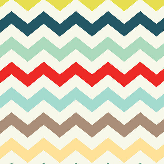 Nested Owls Mint - Chevron Multi Mint Fabric from AdornIt - 1 Yard