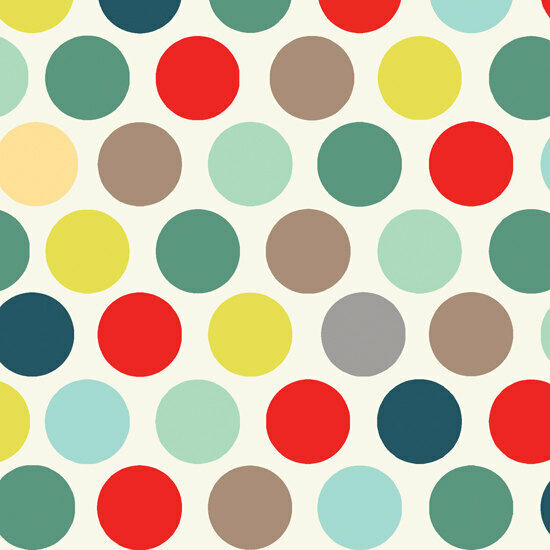 Nested Owls Mint - Vintage Polka Dot Mint Fabric from AdornIt - 1 Yard