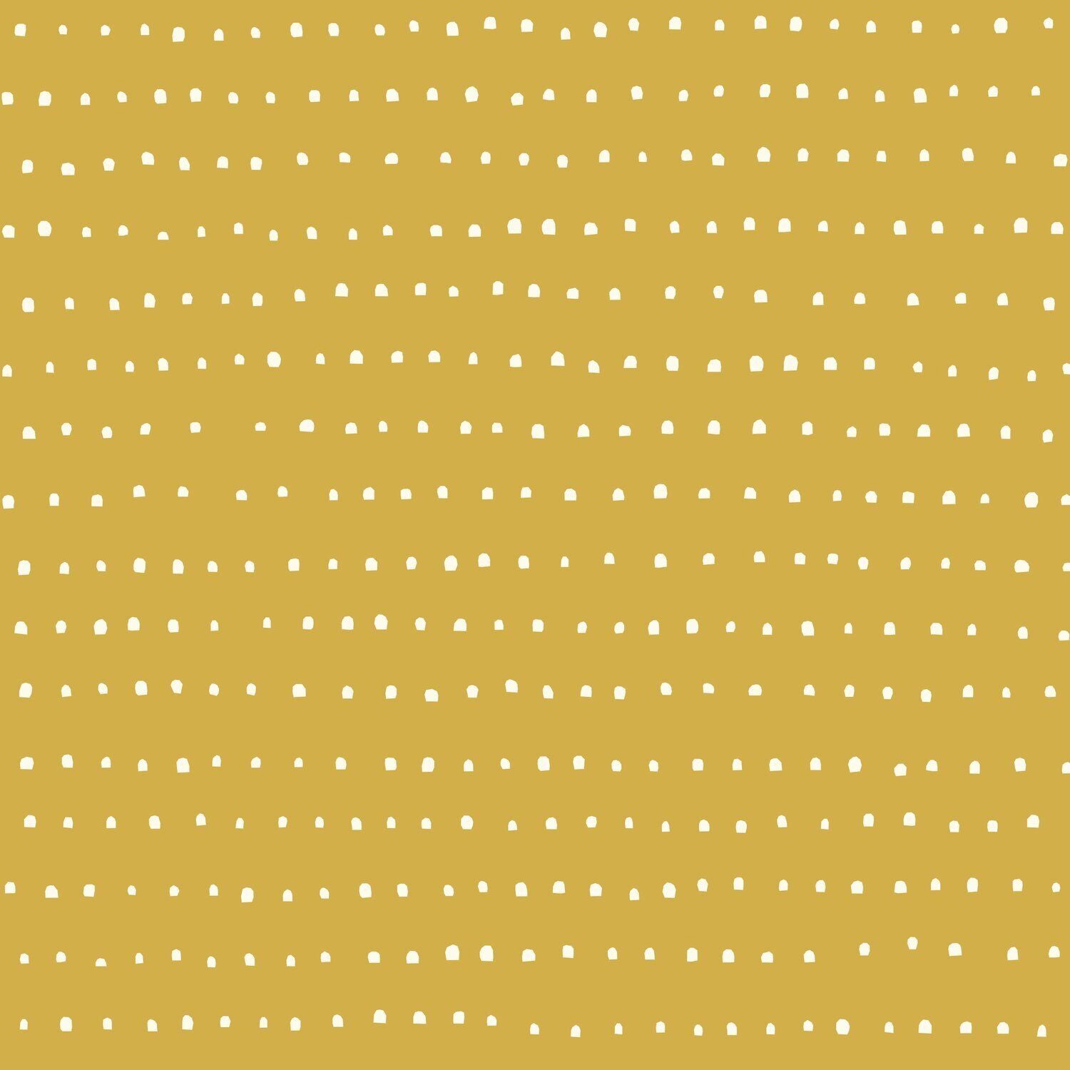 Lumpy Garden by Little House Cottons - Organic Lumps Mustard - Cotton (½ yard)