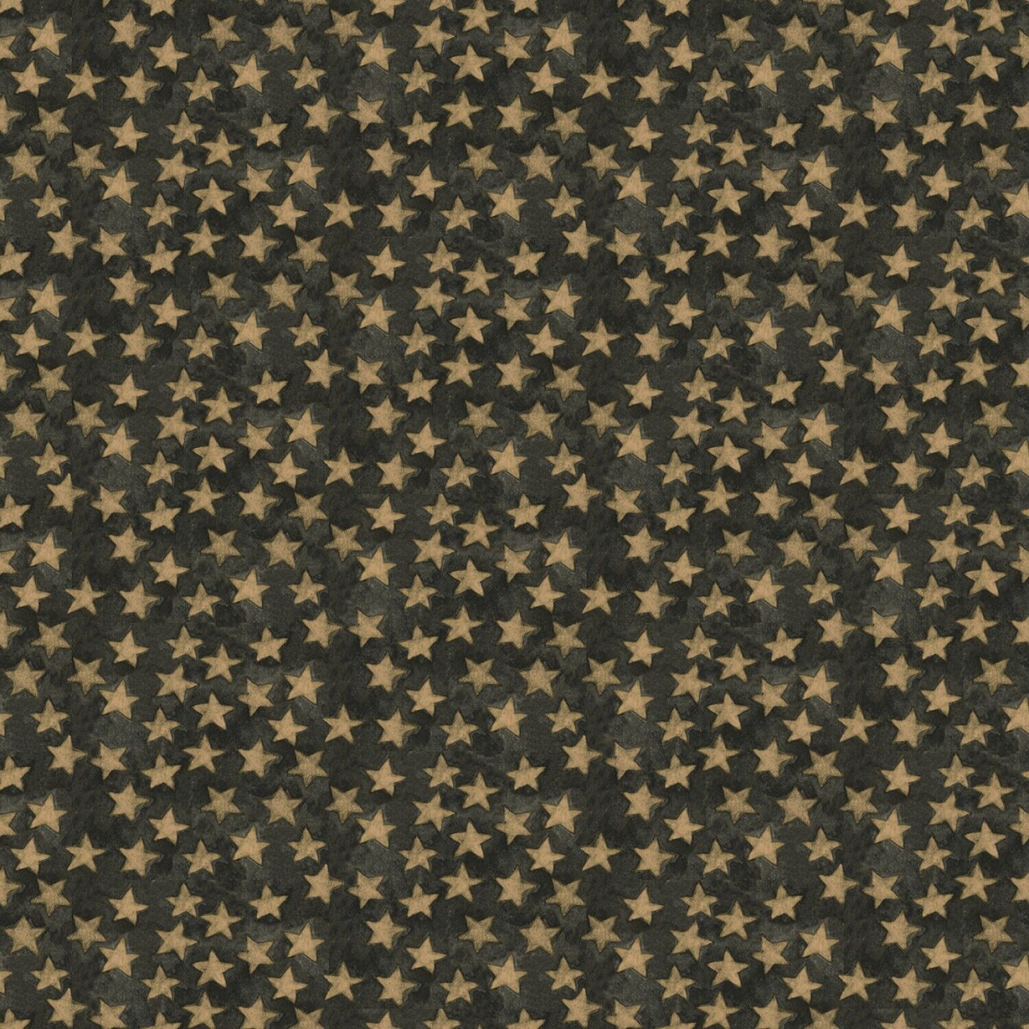 Halloween Whimsy by Riley Blake - Parchment Stars on Black - Cotton (half yard)