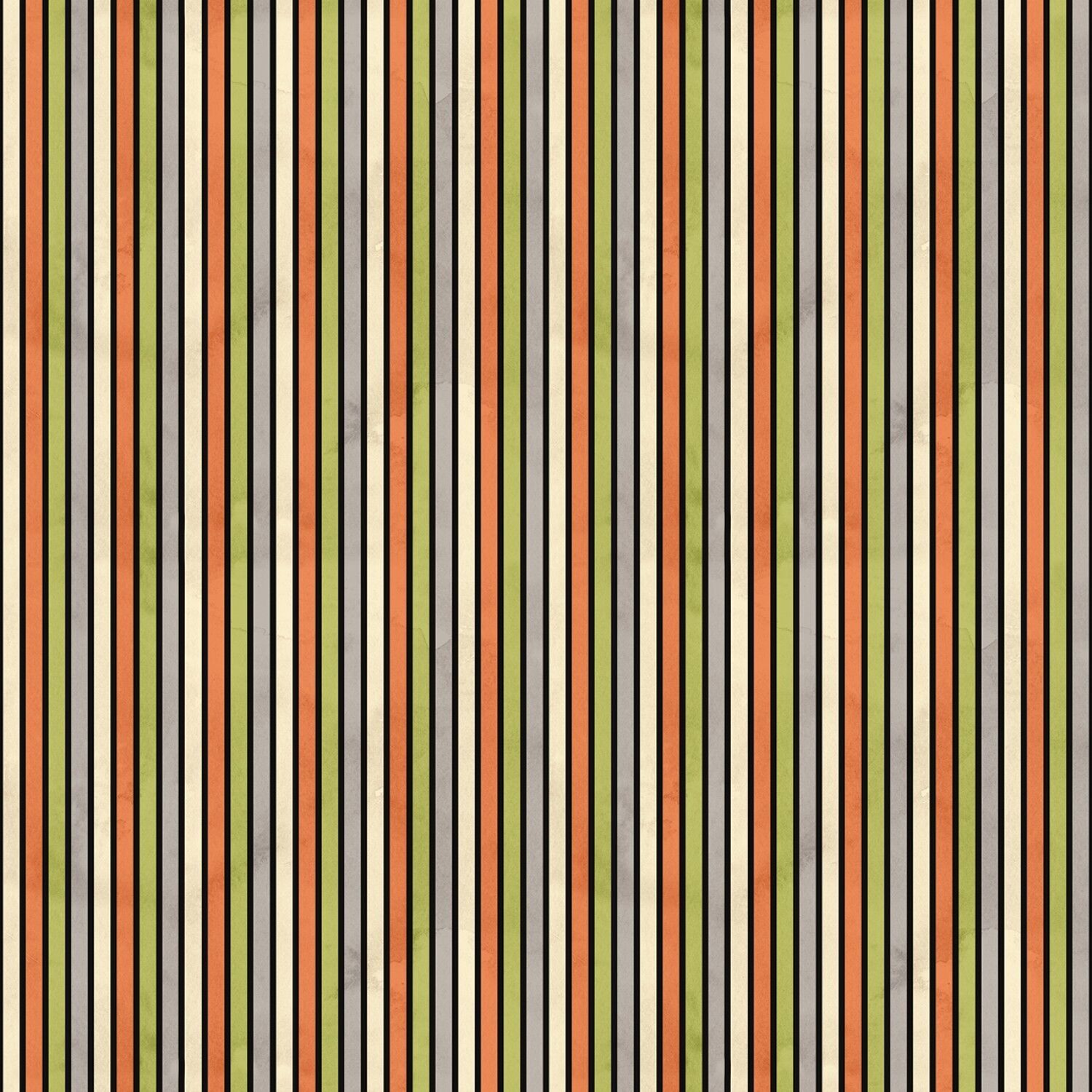 Halloween Whimsy by Riley Blake - Stripes Multi - Cotton Fabric (half yard)