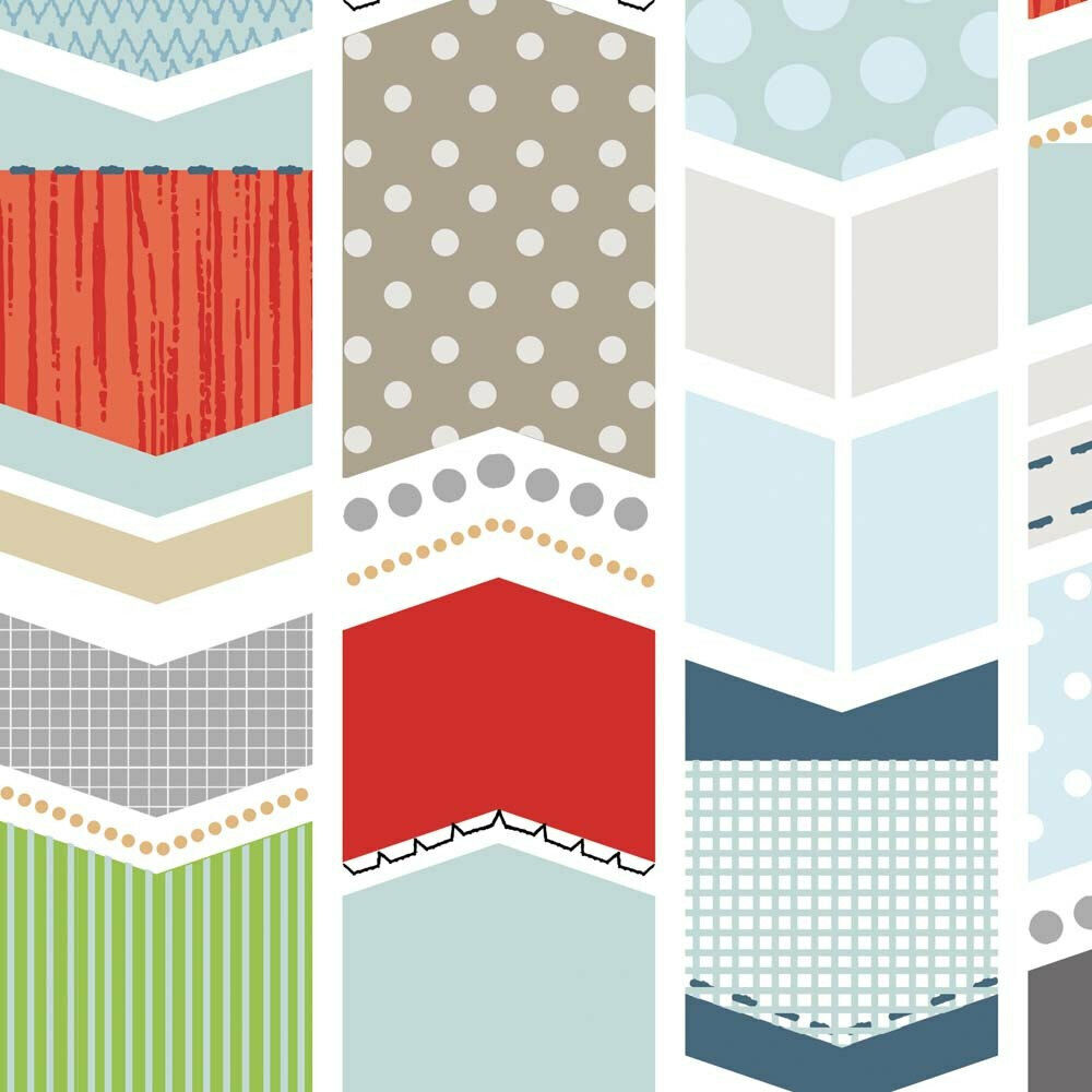 Timberland Critters - Patchwork Arrow White Fabric from AdornIt - 1 Yard