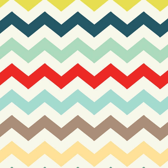 Nested Owls Mint - Chevron Multi Mint Fabric from AdornIt - 1 Yard
