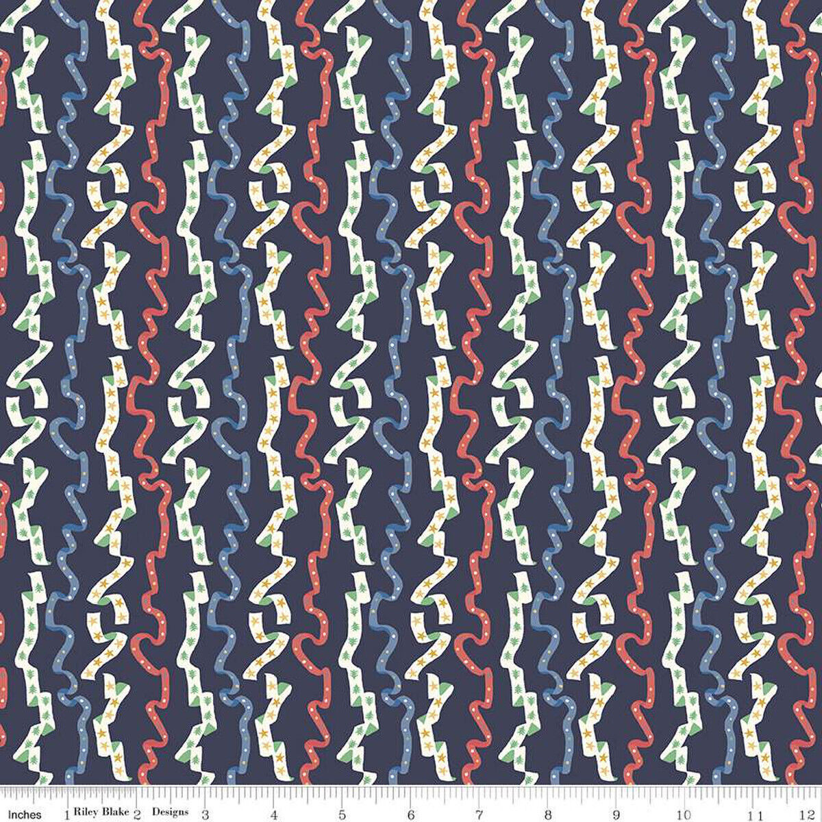 Merry & Bright by Liberty Fabrics - All Wrapped Up B - (half yard)