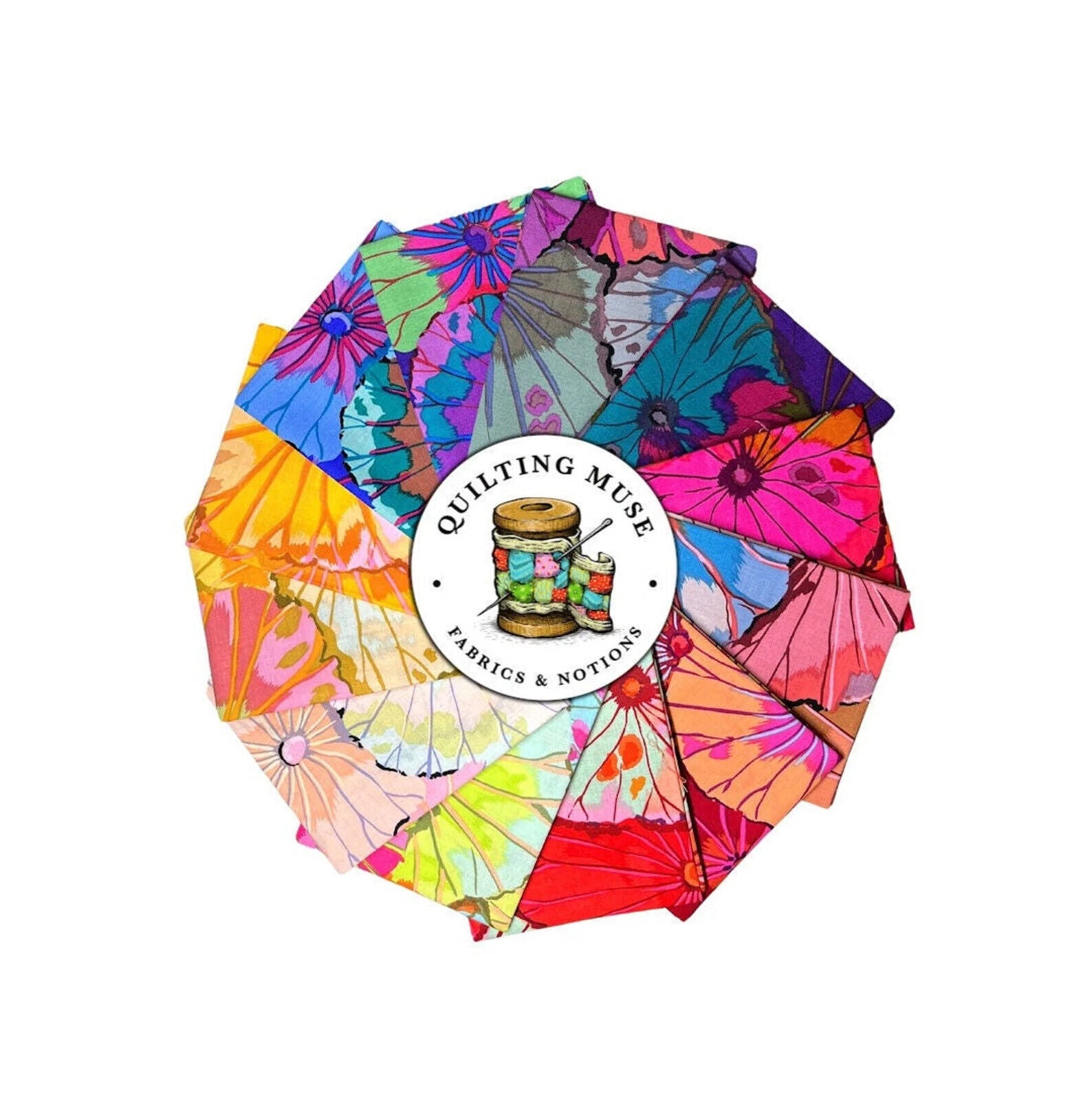 Lotus Leaf by Kaffe Fassett - Fat Quarter Bundle - 12pcs - Cotton Fabric