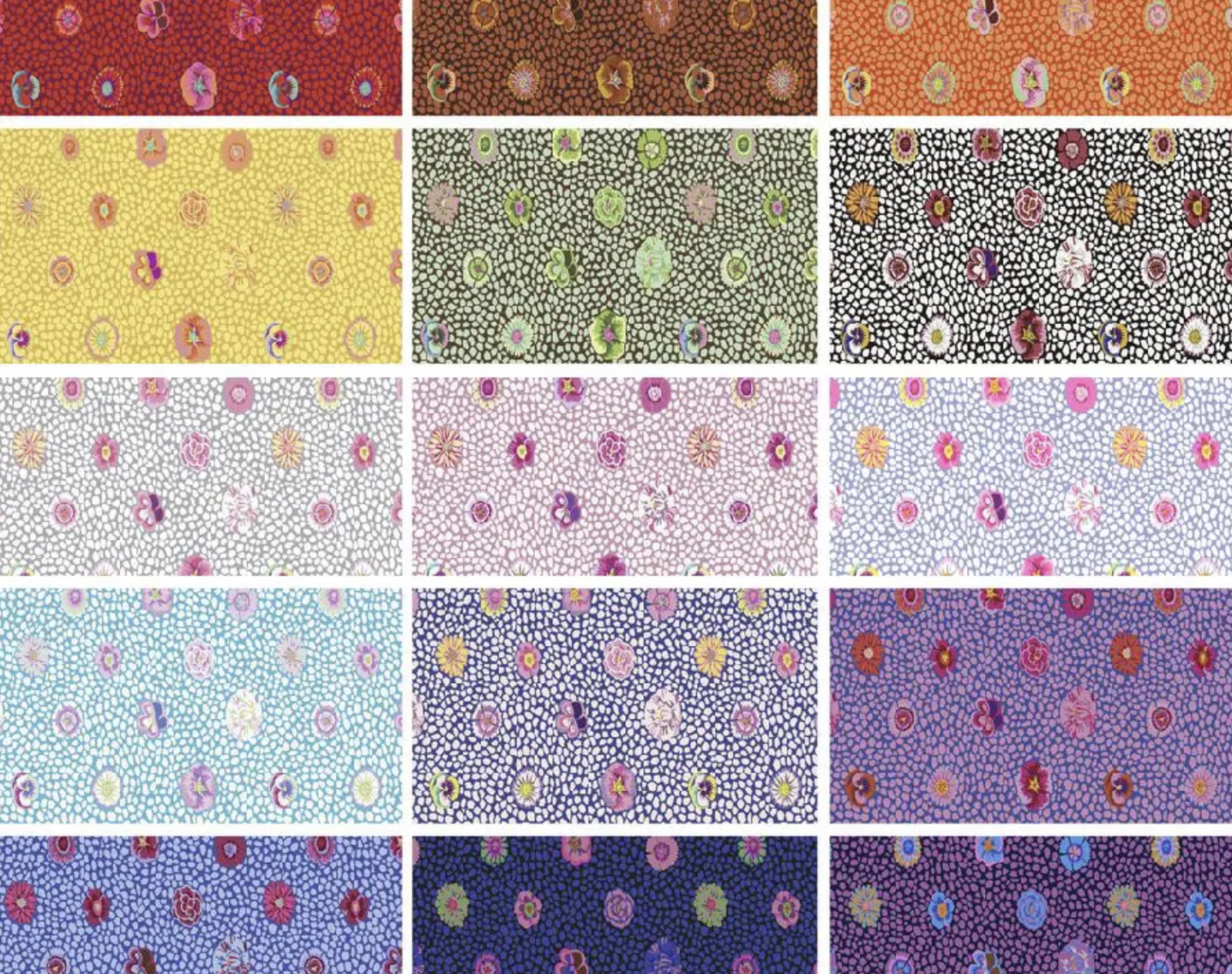 Guinea Flower by Kaffe Fassett - Fat Quarter Bundle - 15pcs