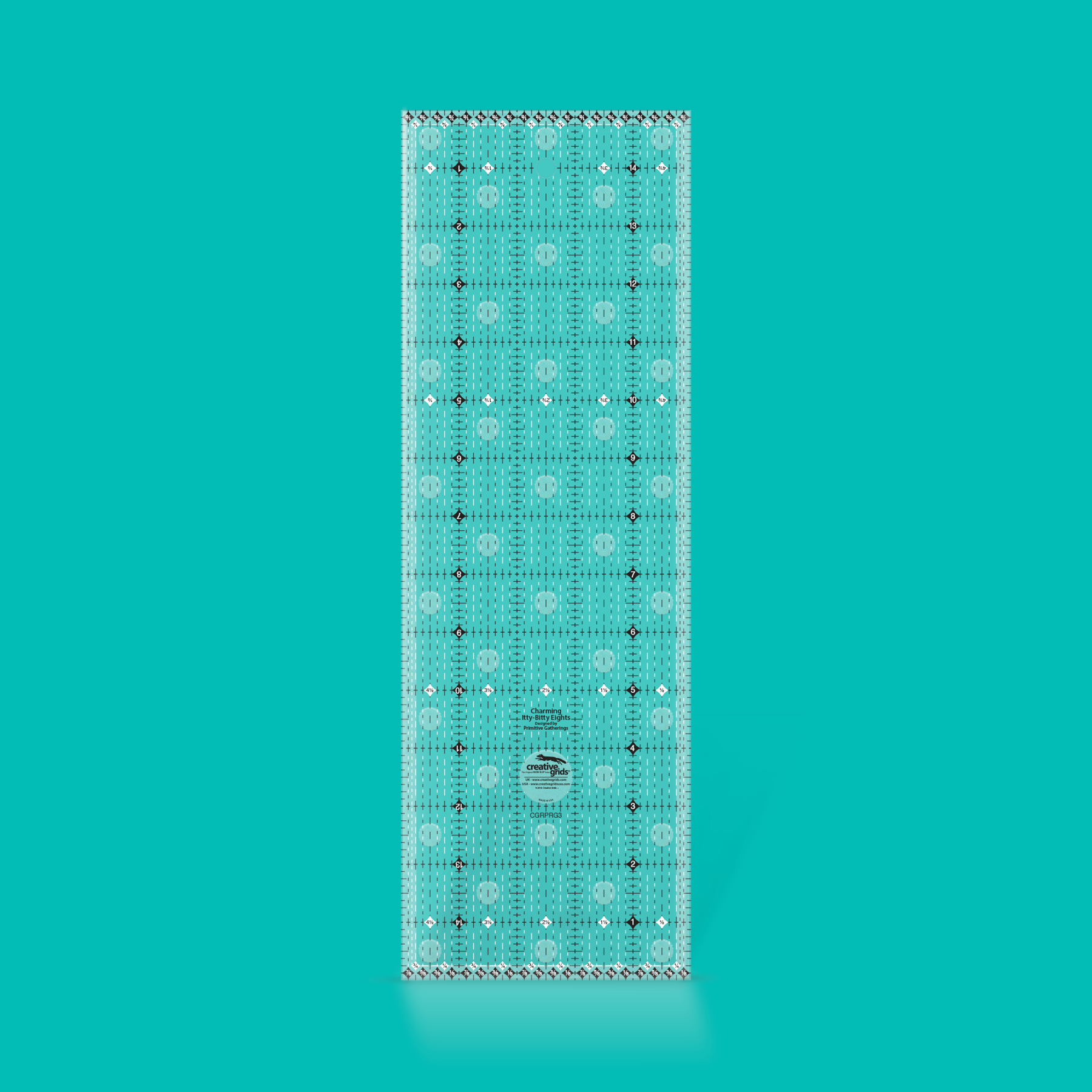 Creative Grids Charming Itty Bitty Eights Quilt Ruler - 5 x 15