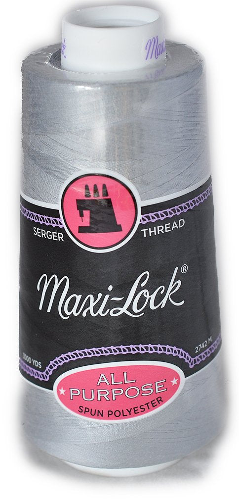 Maxi Lock All Purpose Thread Light Grey 3000 YD Cone MLT-031