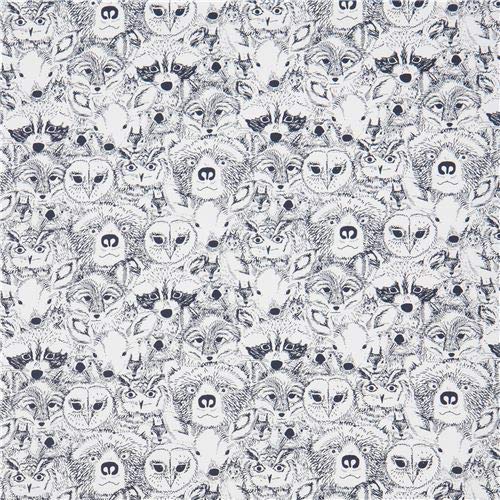 fabric with animals, Collection: Indian Summer, Design: Sarah Watson (per 0.5 yard unit)
