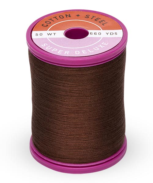 Cotton + Steel 50wt Thread by Sulky - Dark Brown (1130)