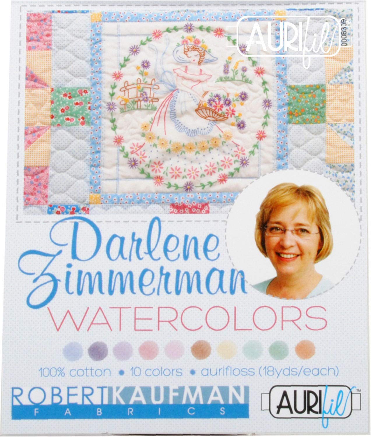 Darlene Zimmerman Watercolors Aurifil Thread Kit 10 Small Spools Aurifloss DZ30WC10