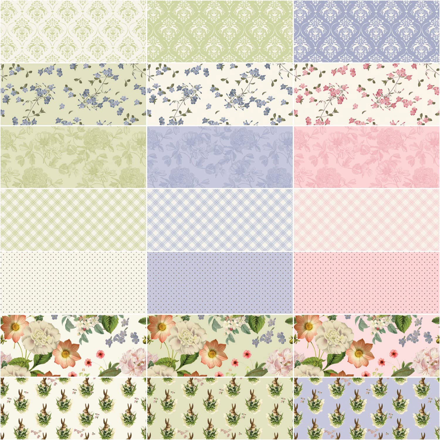 My Mind's Eye Springtime 10" Stacker 42 10-inch Squares Layer Cake Riley Blake Designs 10-12810-42