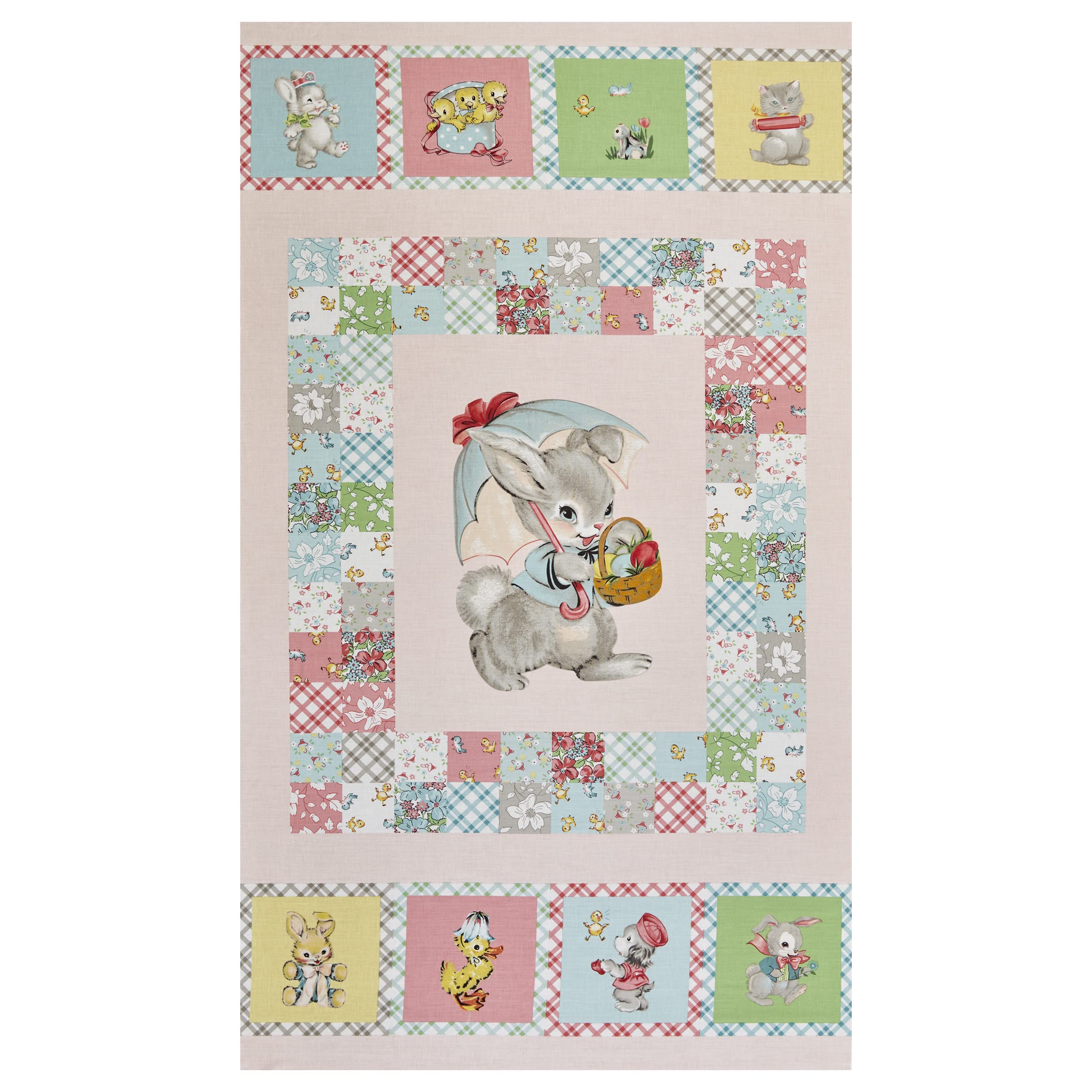 Riley Blake Easter Parade 24" Panel Multi, Fabric by The Yard