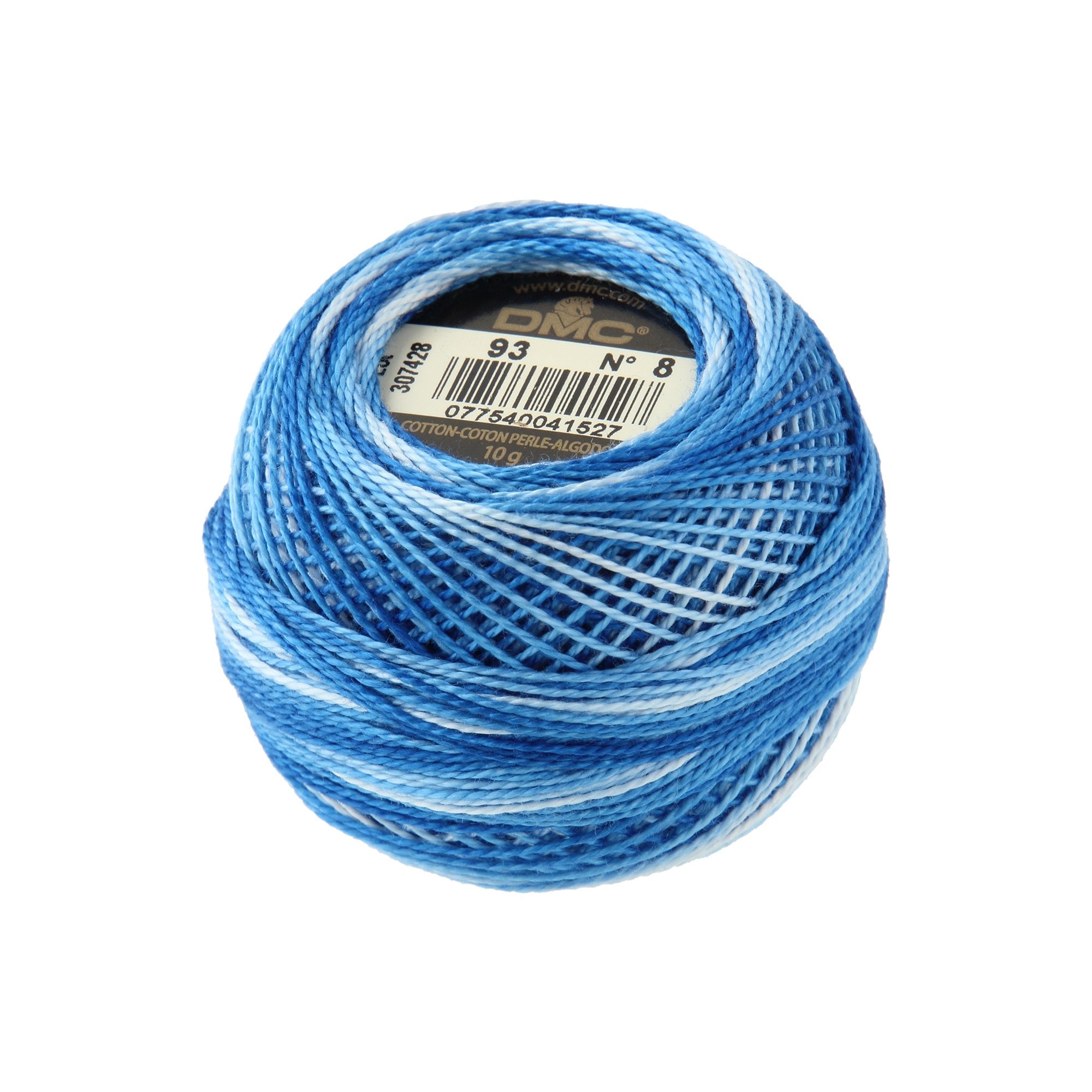 DMC Pearl Cotton Balls, Size 8, Variegated Cornflower Blue