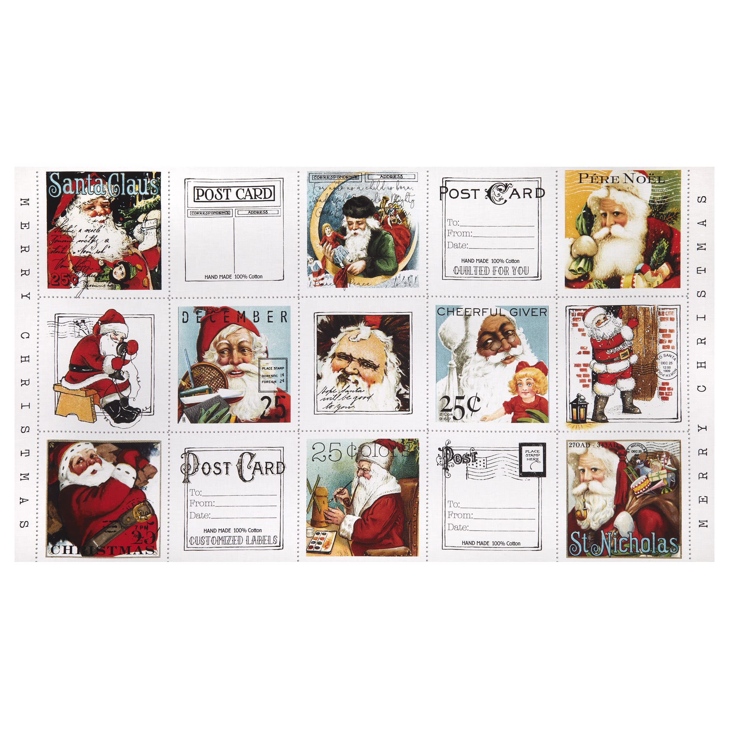 Riley Blake Nicholas Cheerful Giver 24" Panel Multi, Fabric by The Yard