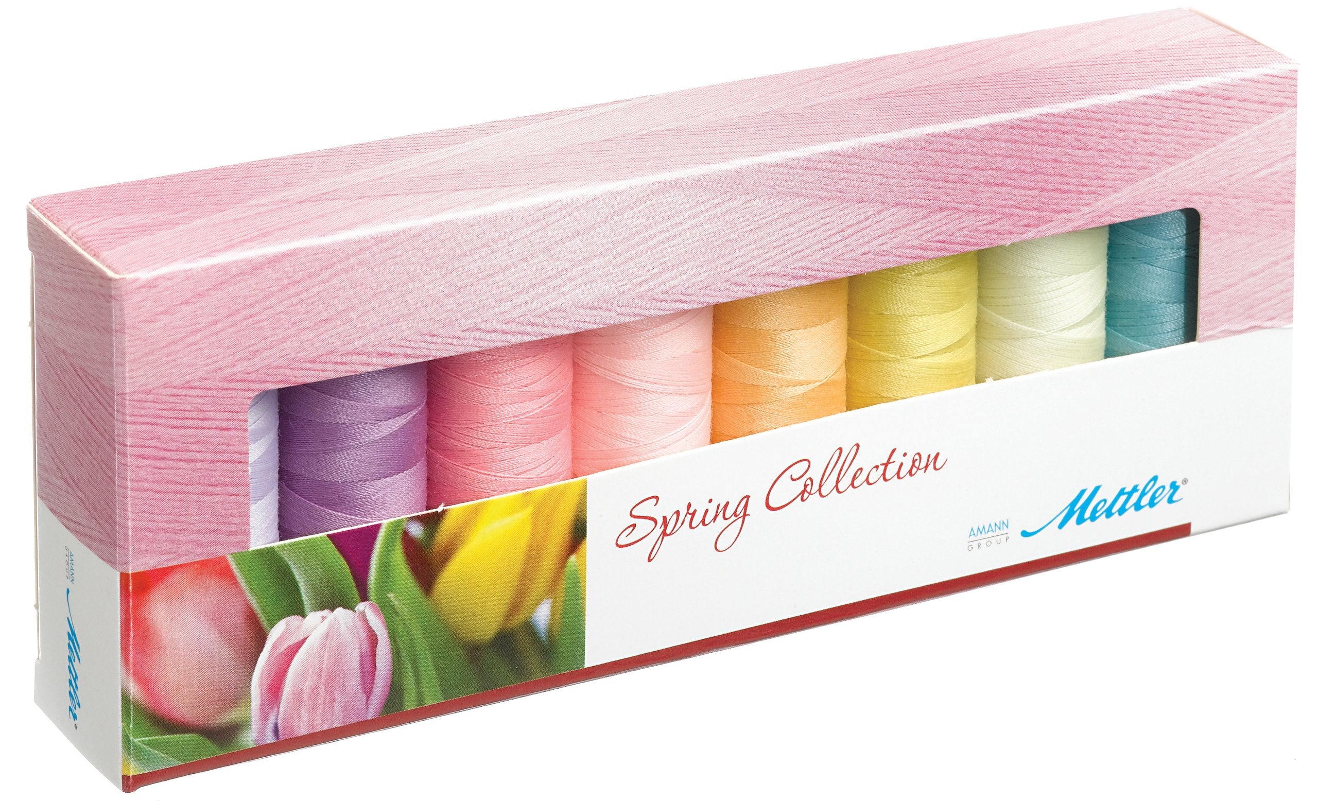 Mettler Silk-Finish Spools Spring Cotton Thread (Set of 8), 1500 yd/1372m,