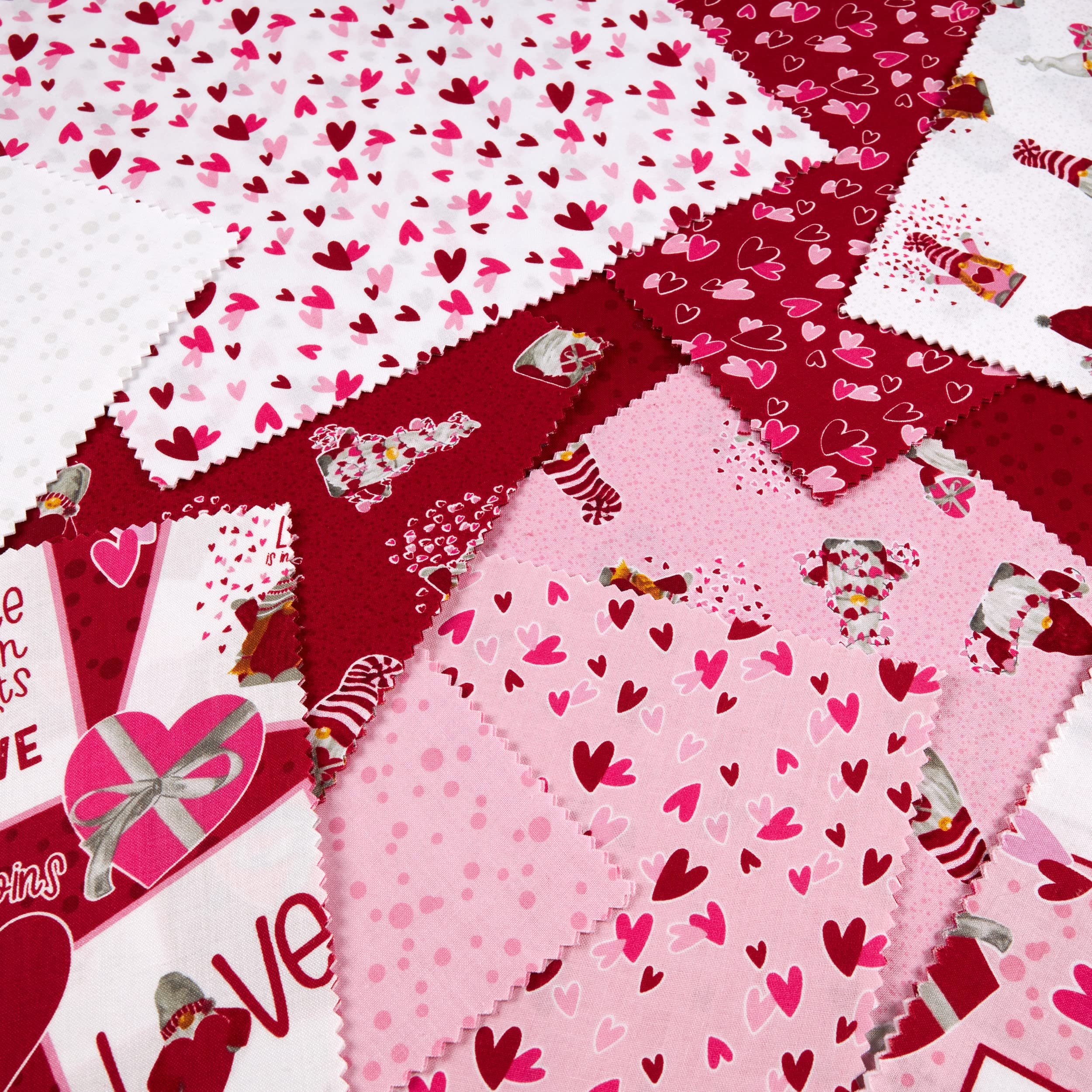 Riley Blake Designs Riley Blake Gnomes in Love 10 Inch Stacker 42 Pcs, Multi