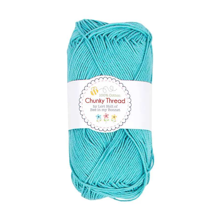 Lori Holt Chunky Thread - Riley Aqua (#8522) - 50g Sport Weight Cotton