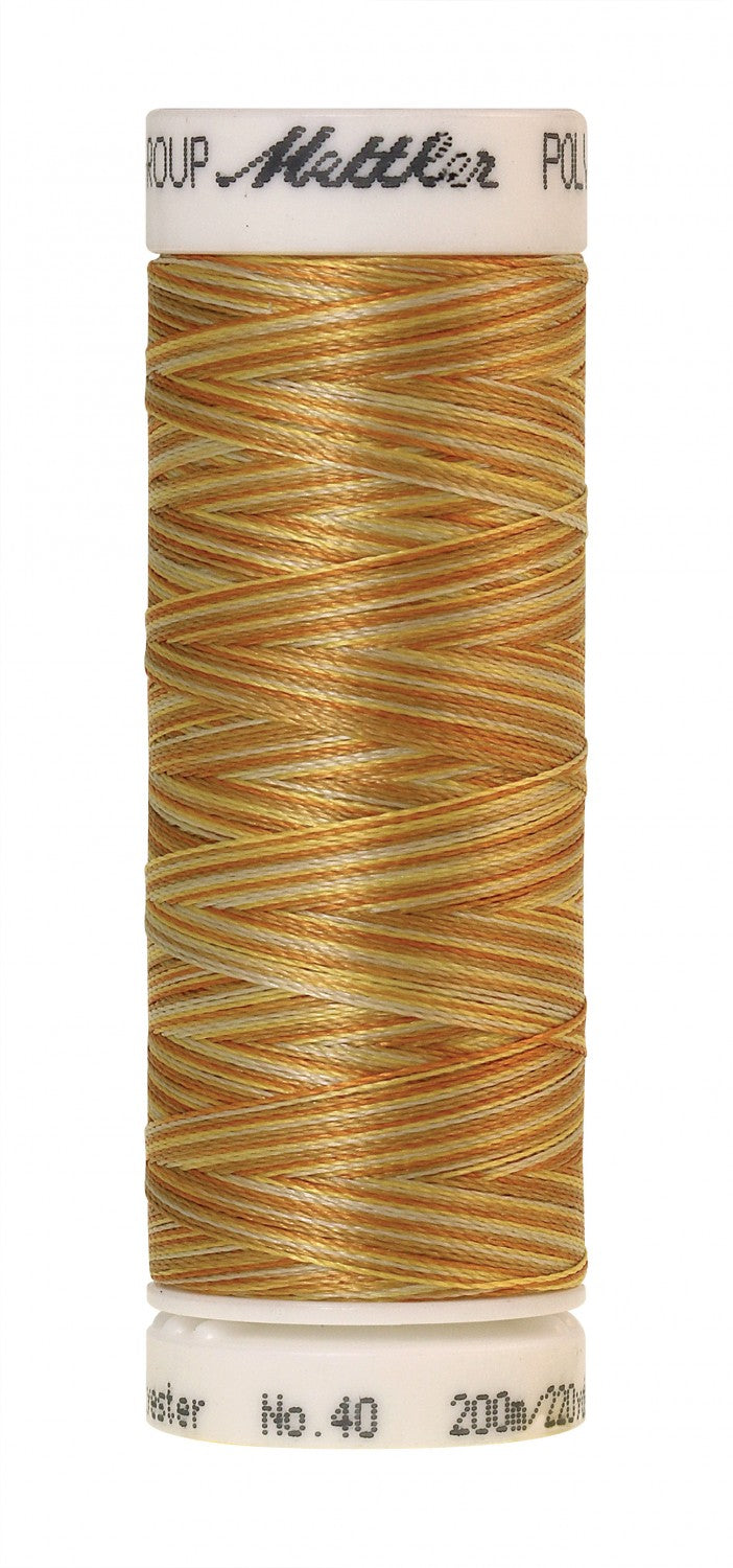 Mettler Poly Sheen Multi 40wt Trilobal Polyester Thread - 220 yds - Amber Mix (#9933)