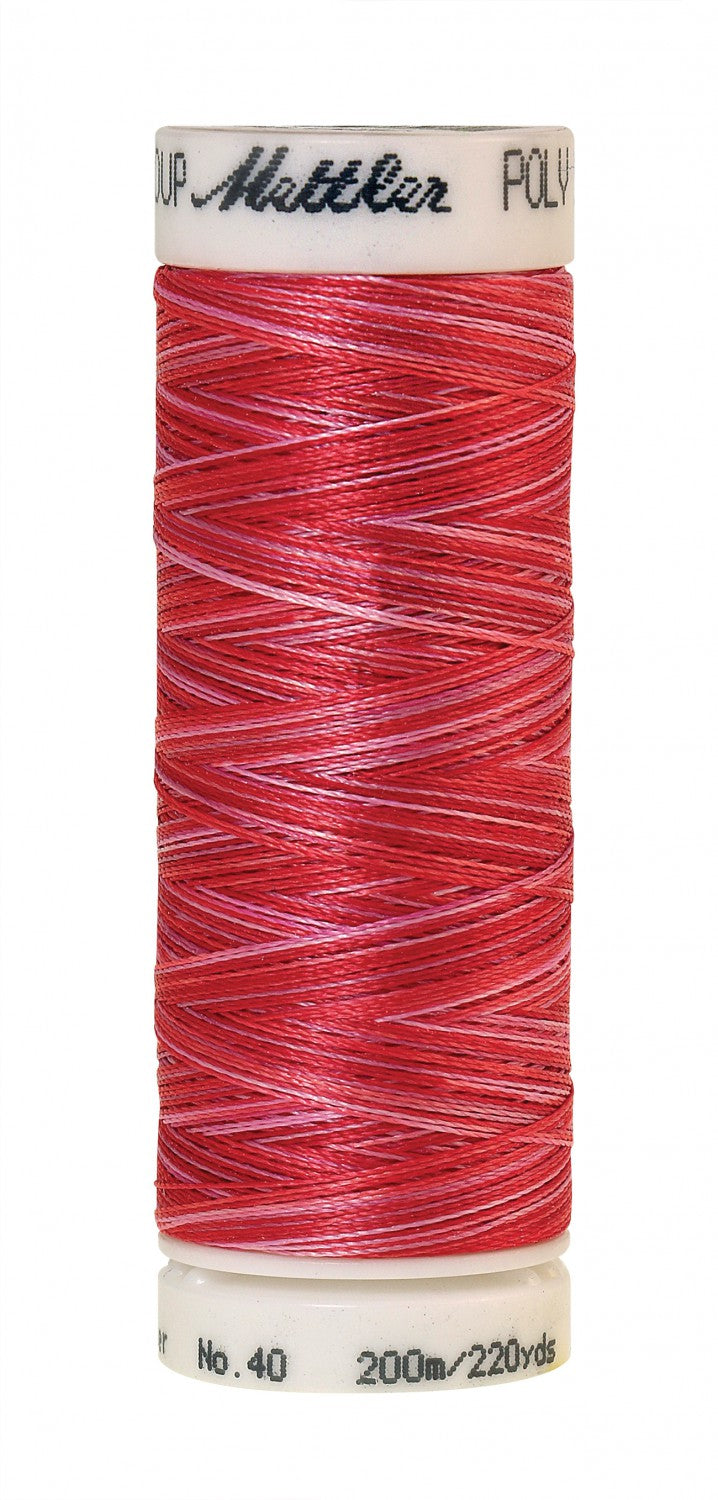 Mettler Poly Sheen Multi 40wt Trilobal Polyester Thread - 220 yds - Strawberry Blitz (#9405)
