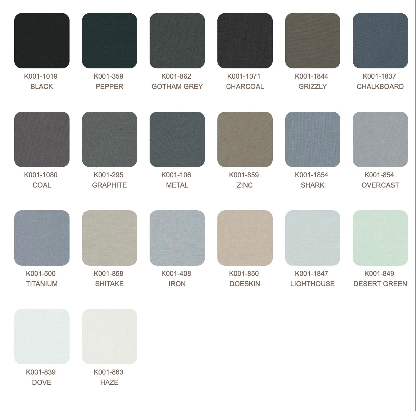 Kona Cotton Solids 2.5" Strips Roll-Up - Carolyn Friedlander Neutral Coordinates (40pcs) - RU-1047-40